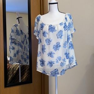 Lined chiffon top